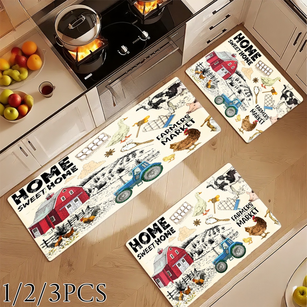 3PC キッチンラグ、玄関ドア、キッチン、バスルーム用の家の - Home Kitchen Bathroom Marketing のレビューと価格