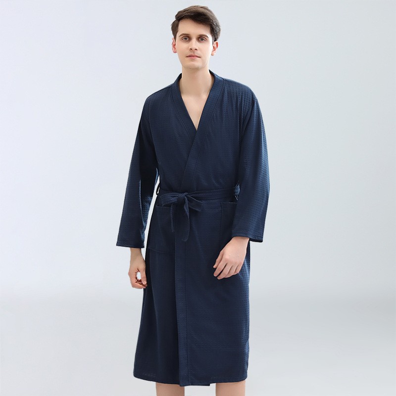 メンズワッフルバスローブ サウナ服 薄手 汗蒸気服 ドレッシ - Home Bathroom Sauna のレビューと価格