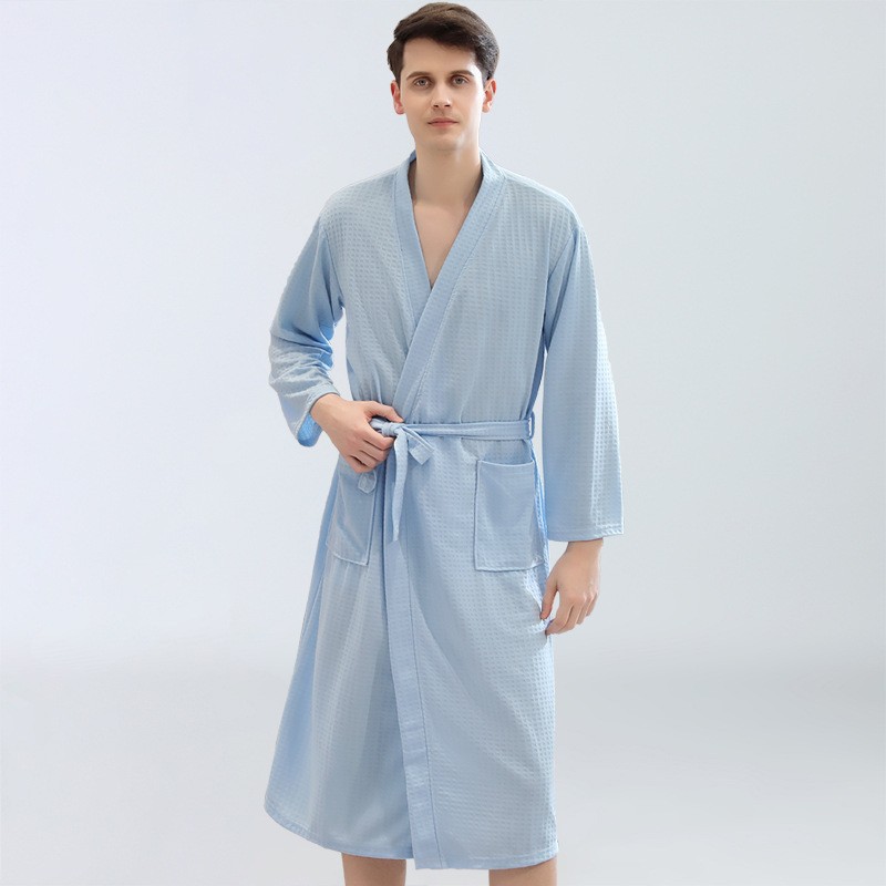 メンズワッフルバスローブ サウナ服 薄手 汗蒸気服 ドレッシ - Home Bathroom Sauna のレビューと価格