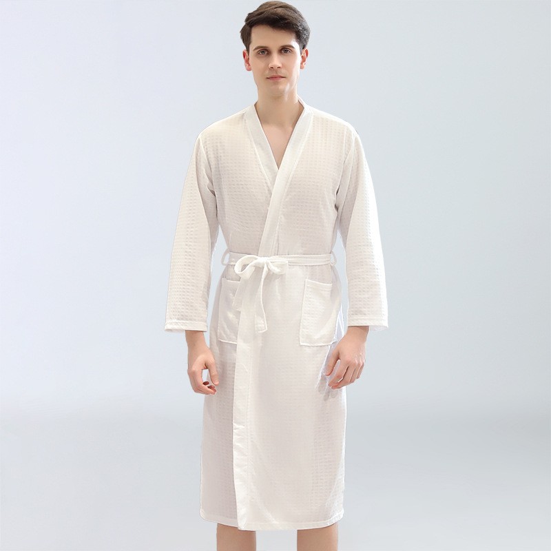 メンズワッフルバスローブ サウナ服 薄手 汗蒸気服 ドレッシ - Home Bathroom Sauna のレビューと価格