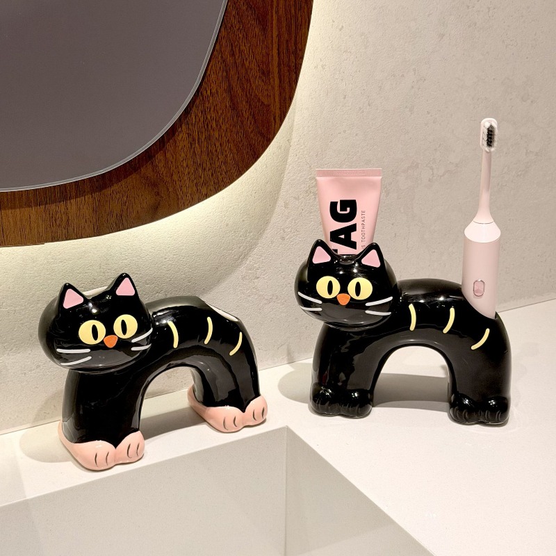 パーソナライズされたクリエイティブで可愛い黒猫型のバスルーム - Home Bathroom Model のレビューと価格