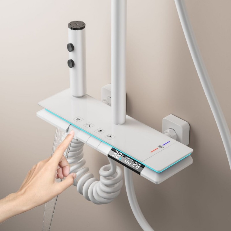 サーモスタットシャワーセット家庭用バスルームピアノキーレイン - Home Bathroom Shower のレビューと価格