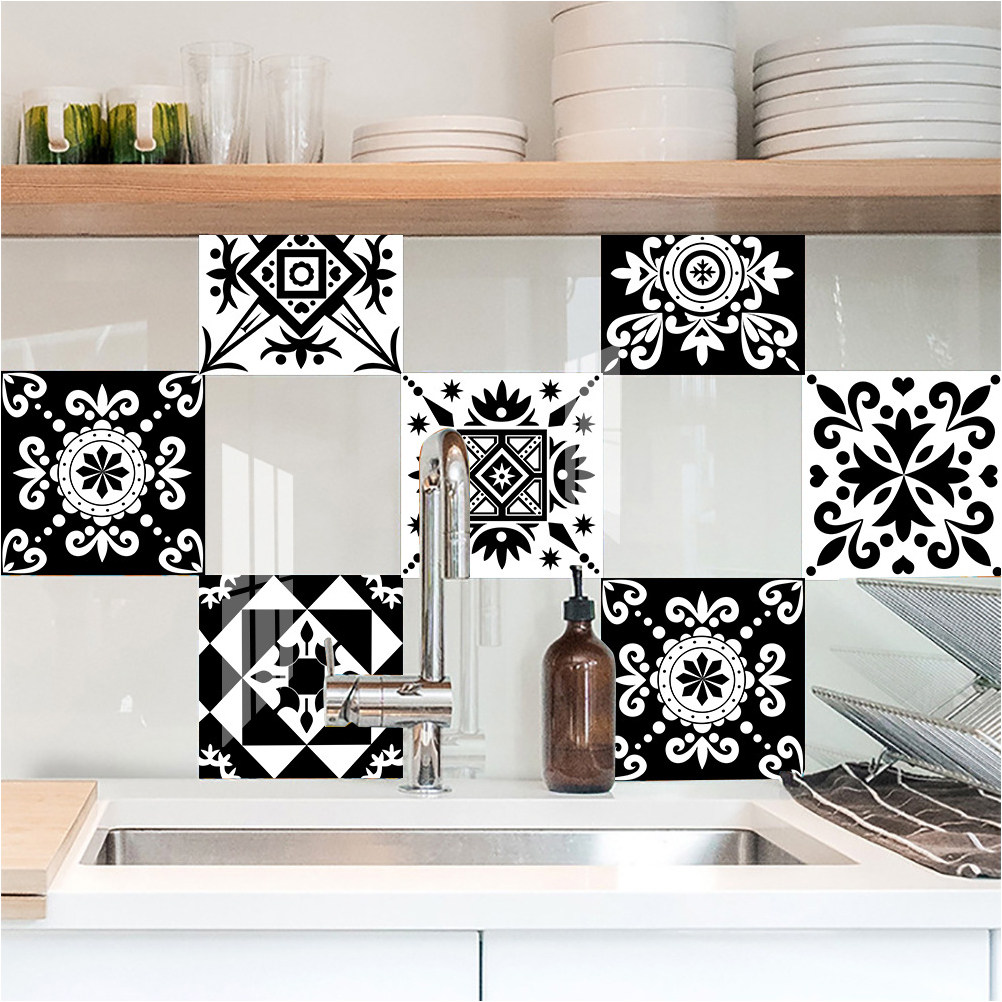 10 個の家の装飾ウォールステッカータイル自己粘着装飾デカー - Home Bathroom Tiles のレビューと価格