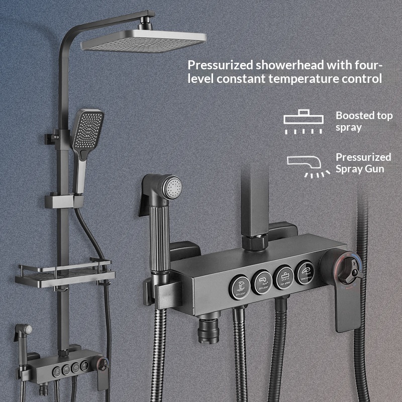 ステンレス鋼シャワーセット抗カルク自己洗浄レインシャワーヘッ - Home Bath のレビューと価格