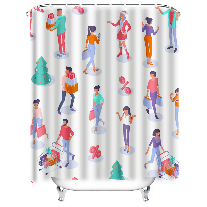 TU ショッピング愛好家向けシャワーカーテン バスルーム装飾 - Home Bathroom Design Ideas のレビューと価格