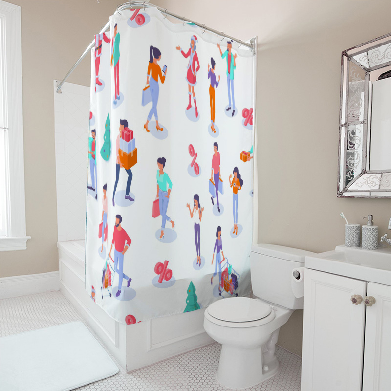 TU ショッピング愛好家向けシャワーカーテン バスルーム装飾 - Home Bathroom Design Ideas のレビューと価格