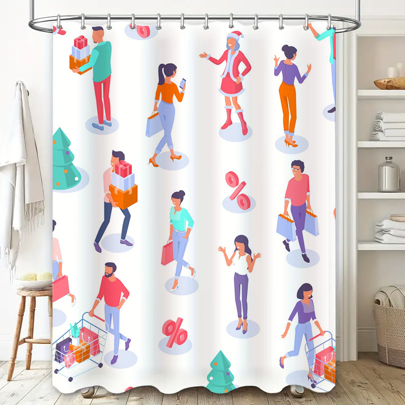 TU ショッピング愛好家向けシャワーカーテン バスルーム装飾 - Home Bathroom Design Ideas のレビューと価格