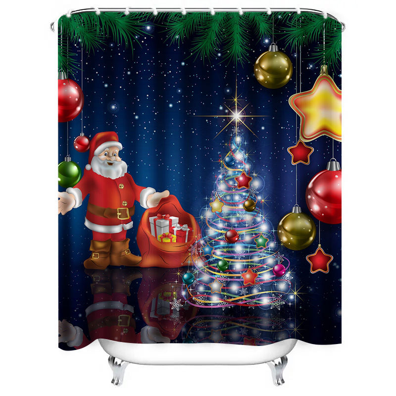 TU クリスマス シャワーカーテン サンタクロース フェステ - Home Bathroom Ideas のレビューと価格