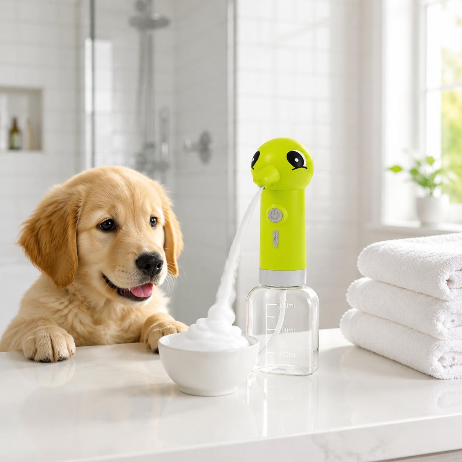 ペットバスフォームディスペンサー使いやすい自動ペットバブルジ - Home Bath のレビューと価格