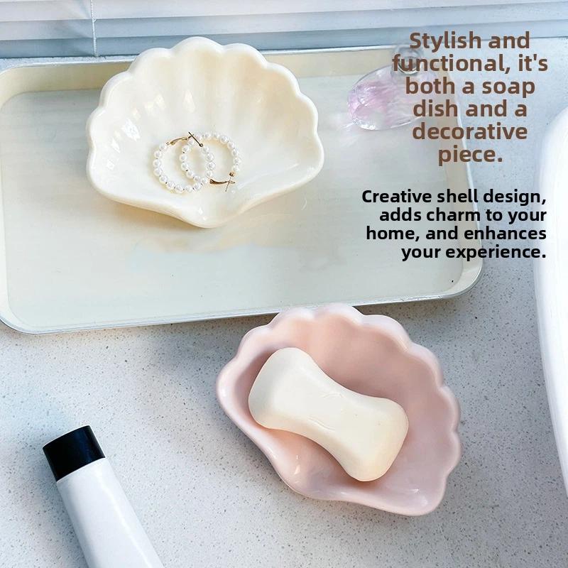 かわいいリボンハート型のセラミック製ソープディッシュ、水切り - Home Bathroom Vanity のレビューと価格