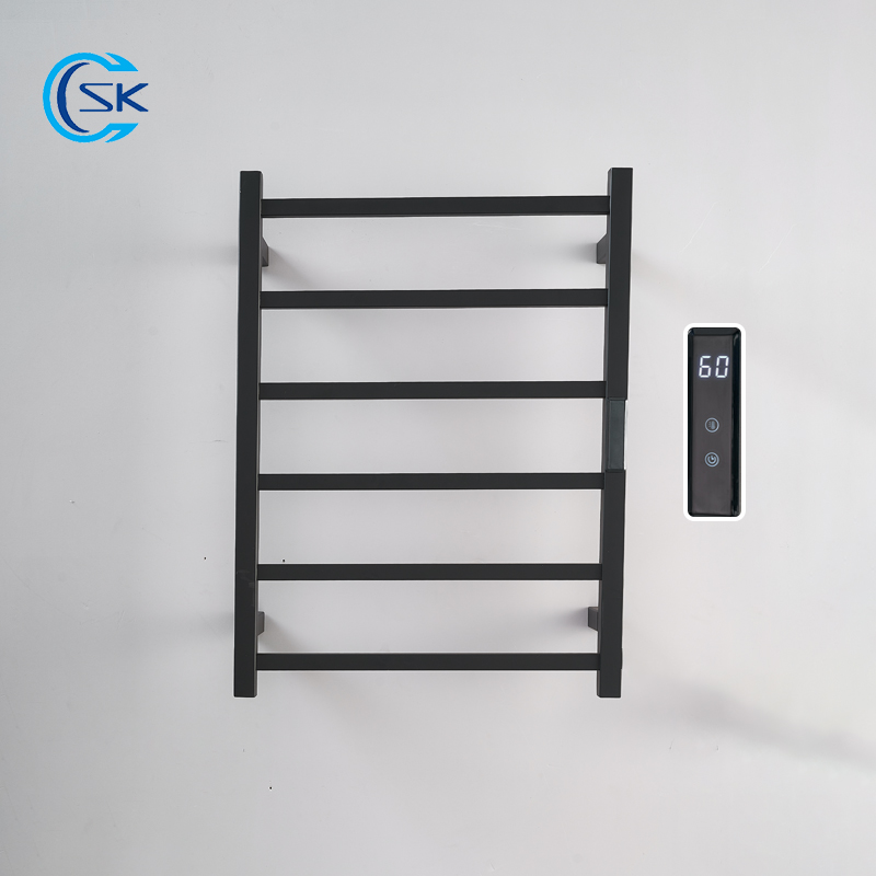 黒色の電気タオルラック。隠し/露出ケーブル式電気加熱タオルレ - Towel Warmer Electric のレビューと価格