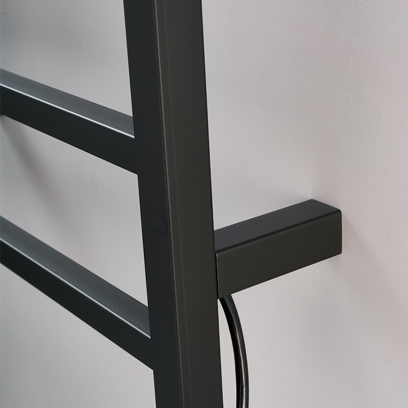 黒色の電気タオルラック。隠し/露出ケーブル式電気加熱タオルレ - Towel Warmer Electric のレビューと価格