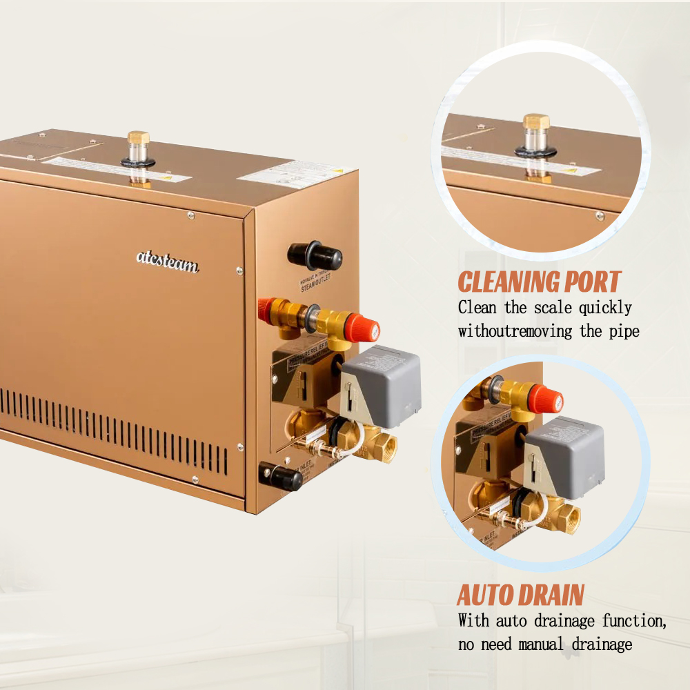 セルフドレンスチームバス発電機、6kw - Home Bathroom Sauna のレビューと価格