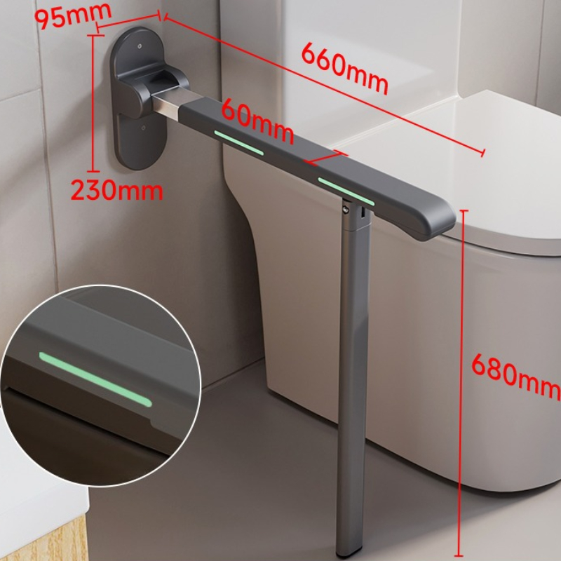 トイレ安全ハンドル折りたたみ式グラブバー ステンレス鋼滑り止 - Home Bathroom Grab Bar のレビューと価格