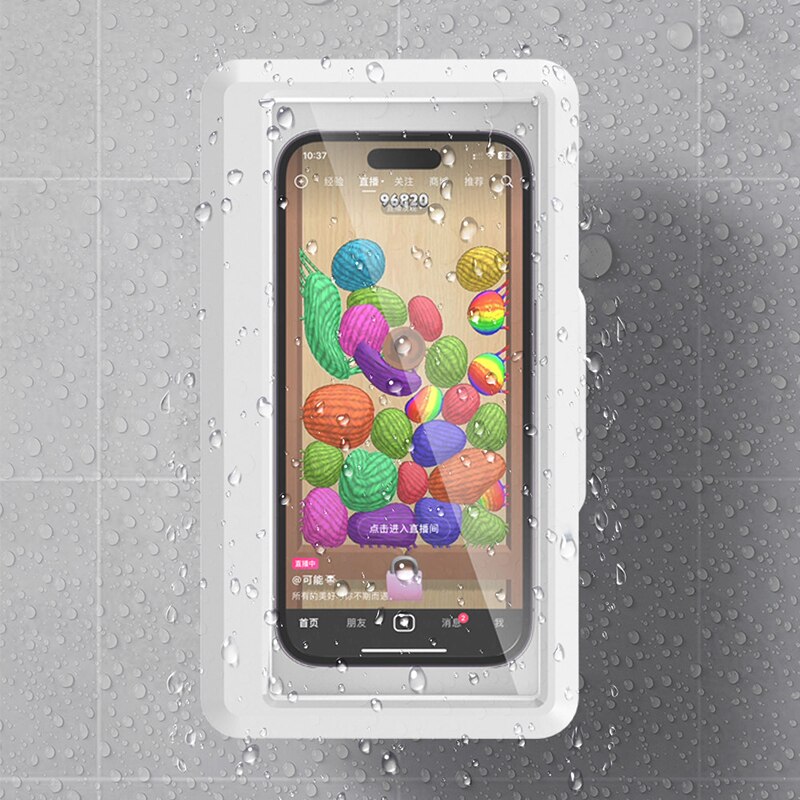 浴室用防水スマホホルダー、壁掛け式スマホケーススタンドボック - Home Bathroom Shower のレビューと価格