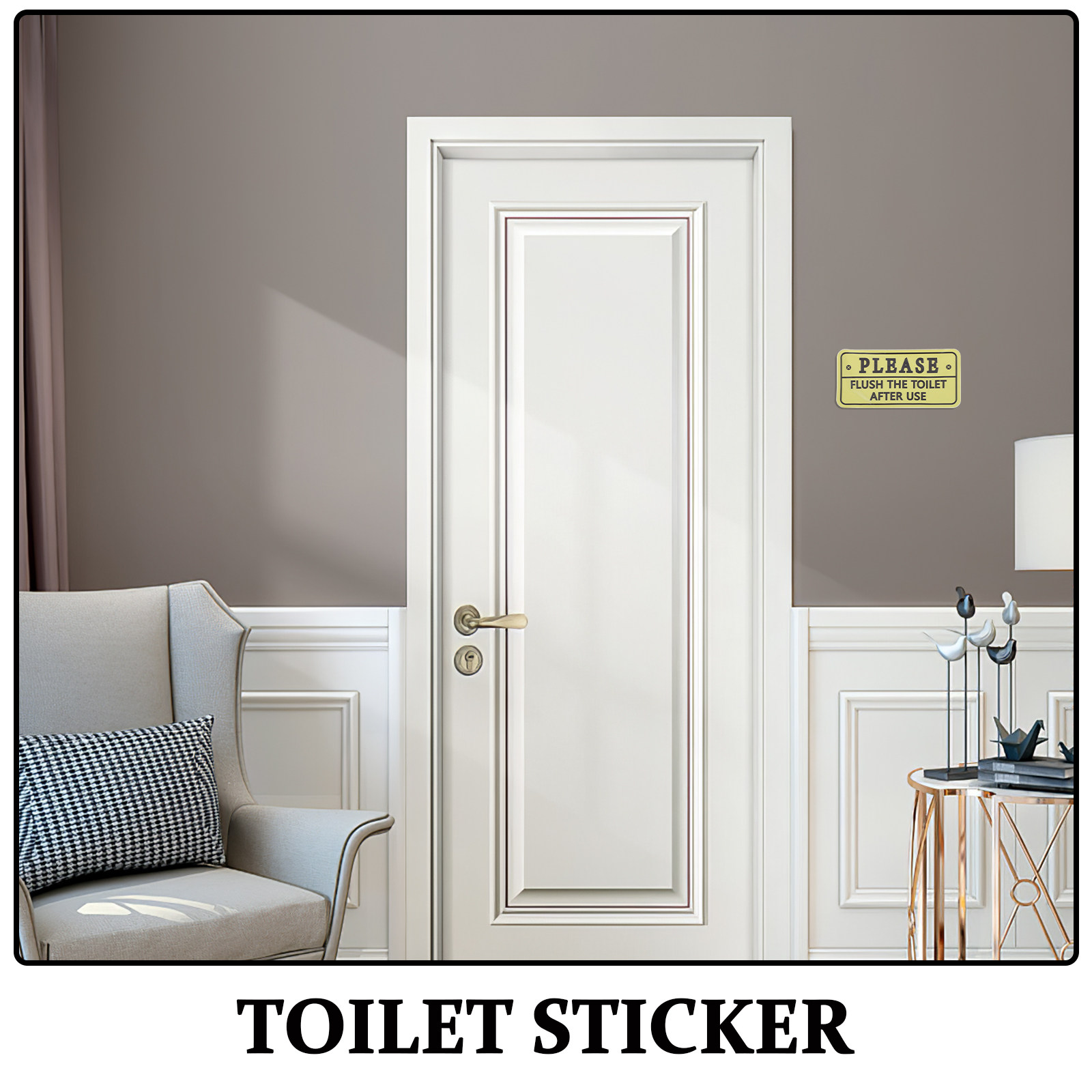 トイレリマインダーデカール2枚セット 防水バスルームエチケッ - Home Bathroom Etiquette のレビューと価格