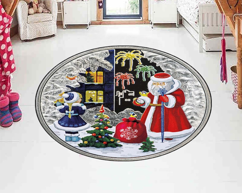クリスマスツリー丸型ラグ、クリスマスレアデザイン室内ドアマッ - Home Bathroom Design Ideas のレビューと価格