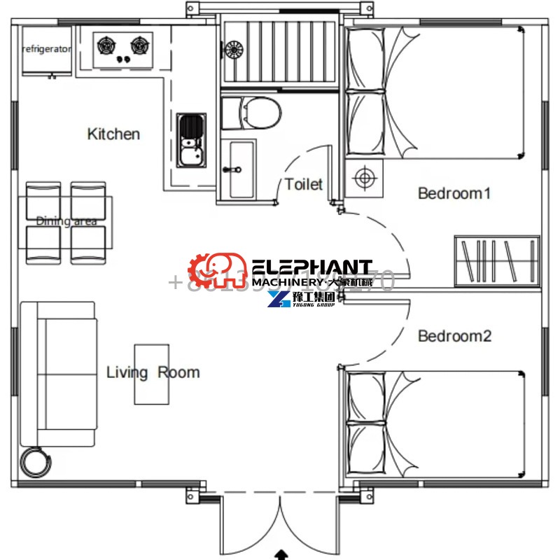 20フィートのコンテナハウス型タイニーハウス、2ベッドルーム - Tiny Home Bathroom Kitchen のレビューと価格