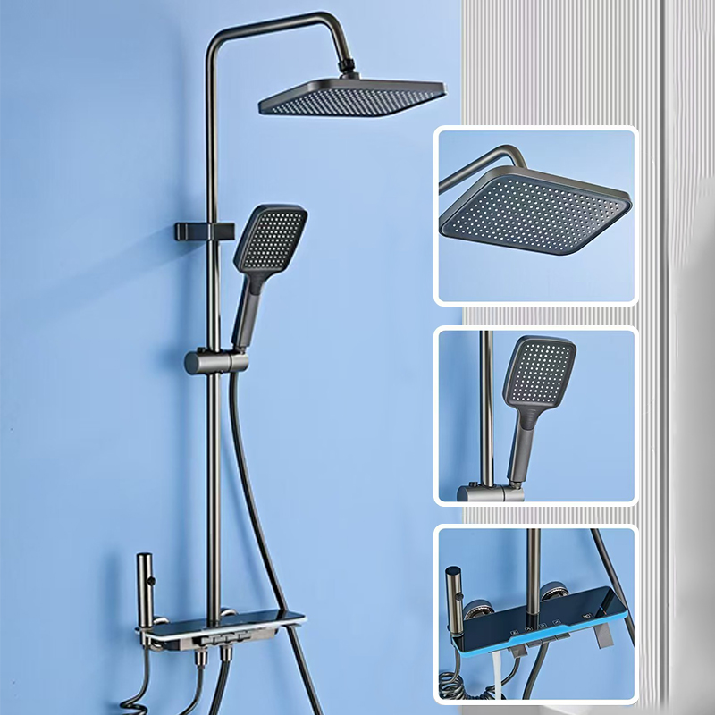 シャワーヘッドセット フル銅製 家庭用 定温スプレーノズル  - Home Bathroom Shower のレビューと価格