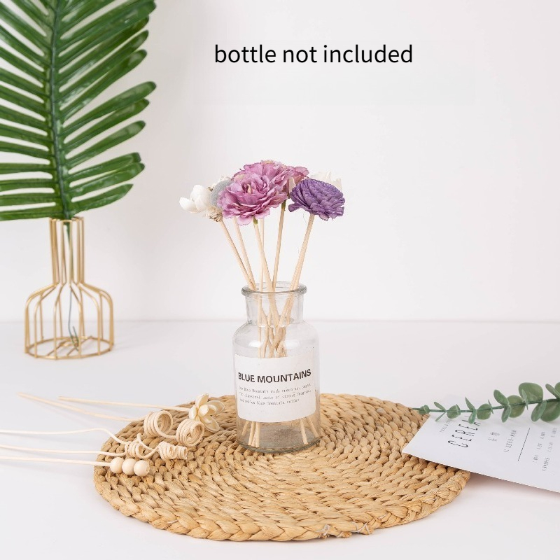 ラタンスティックとソラフラワーのセット、14個入り、1束の天 - Home One Bathroom Accessories のレビューと価格
