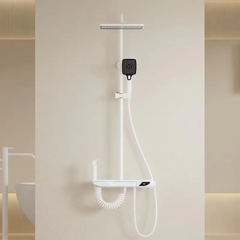 スマートデジタルサーモスタットシャワーセット真鍮ピアノキーバ - Home Bathroom Shower のレビューと価格